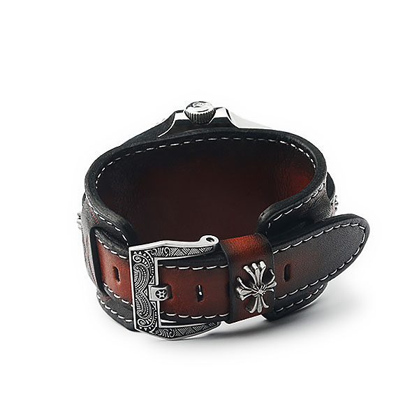 Luxury Premium Leather Watch Band Strap Cuff Black