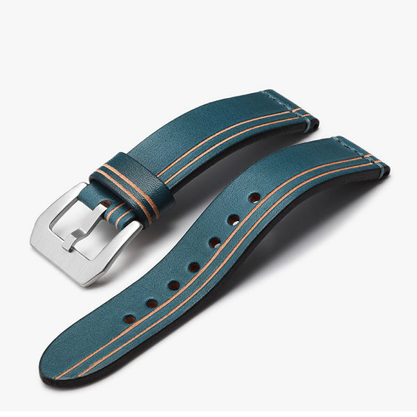 Luxury Premium Leather Watch Band Strap Dark Turquoise