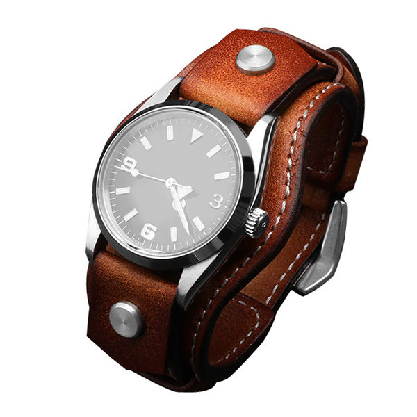 Luxury Premium Engraved Personalized Leather Watch Band Strap Cuff