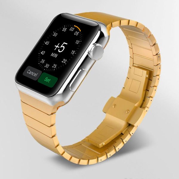 Apple Watch Stainless Steel Link Bracelet Strap Full Gold