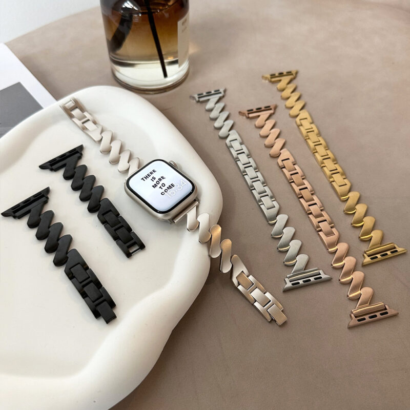 Slim Design Stainless Steel Apple Watch Band For Her - Image 2